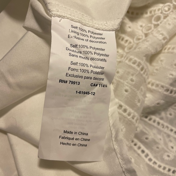 Q & A Maternity Dress Medium White Lace Sleeveless Midi Sleeveless NWT - Picture 9 of 10